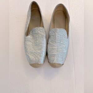 Silver espadrilles